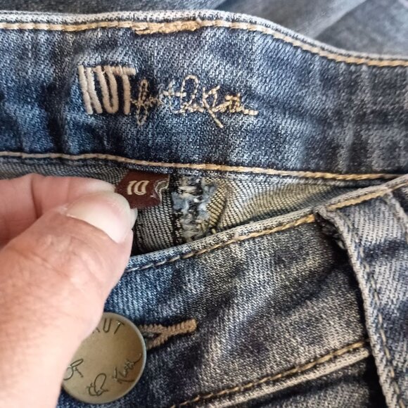 Kut from the Kloth Katy Mid Rise Straight Leg Jeans Sz 10 Denim Excellent - Picture 8 of 8